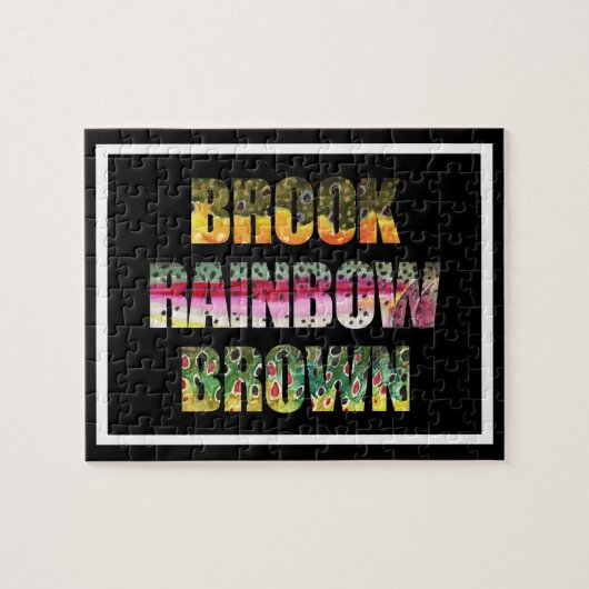 トラウトの皮と虹と茶 ジグソーパズル (横)