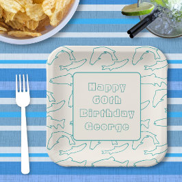 トラウトフィッシュの誕生日パーティー ペーパープレート