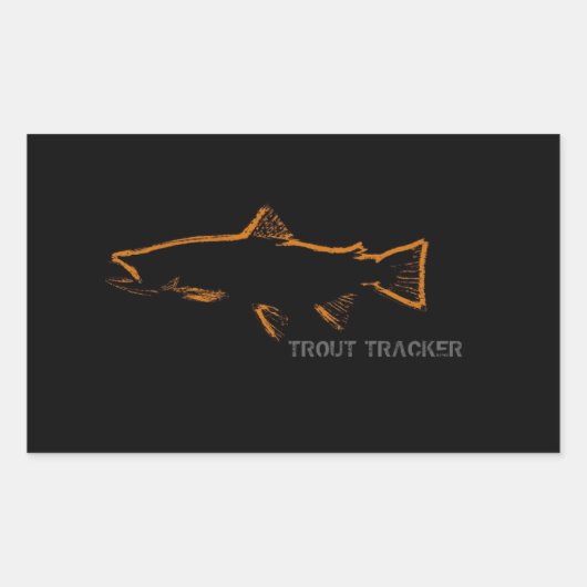 トラウトラッカーシール 長方形シール (正面)