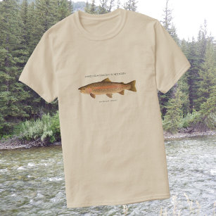 トラウト魚釣りとレインボートラウトのヴィンテージ画像 Tシャツ
