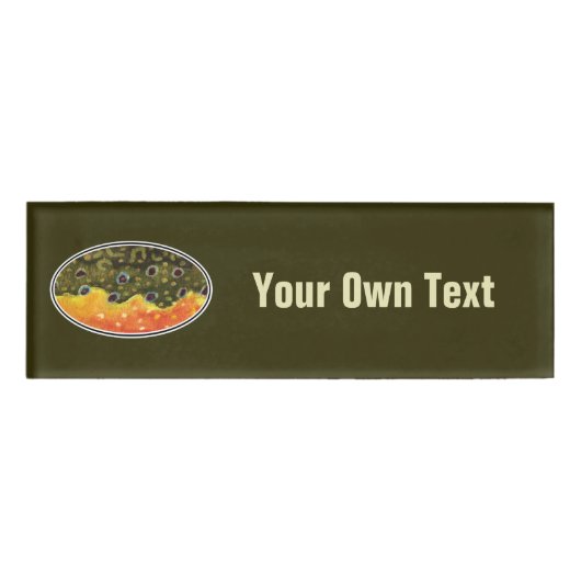 トラウト魚釣りガイまたはガル 名札 (正面)