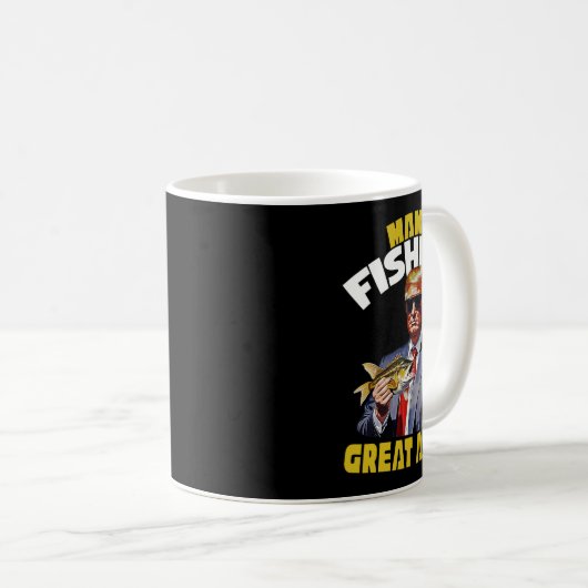 トラウト魚釣りメイク魚釣り素晴らし再びトランプが勝った2 コーヒーマグカップ (正面右)