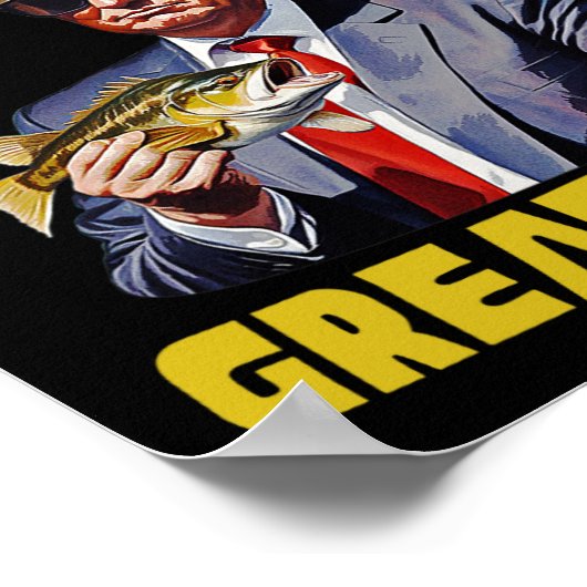 トラウト魚釣りメイク魚釣り素晴らし再びトランプが勝った2 ポスター (角)