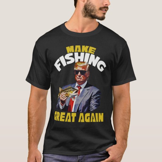 トラウト魚釣りメイク魚釣り素晴らし再びトランプが勝った2 Tシャツ (正面)