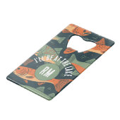 トラウト魚釣りモノグラム クレジットカード栓抜き (正面アングル)