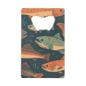 トラウト魚釣りモノグラム クレジットカード栓抜き (裏面)