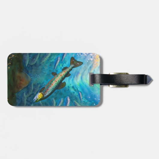 トラウト魚釣りラゲージタグ ラゲッジタグ (裏面横)