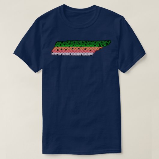 トラウト魚釣りレインボートラウト模様テネシーStat Tシャツ (デザイン正面)