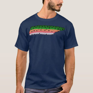 トラウト魚釣りレインボートラウト模様テネシーStat Tシャツ