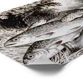 トラウト魚釣りヴィンテージイメージ ポスター (角)