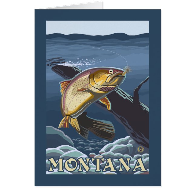 トラウト魚釣り断面 – モンタナ (正面)