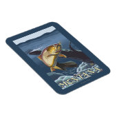 トラウト魚釣り断面 – モンタナ マグネット (右側)