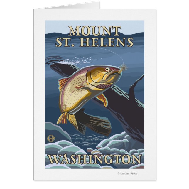 トラウト魚釣り断面 – ワシントン州セントヘレン (正面)