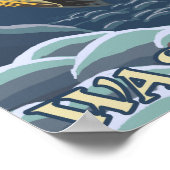 トラウト魚釣り断面 – ワシントン ポスター (角)