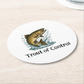 トラウト・オブ・コントロール・コースター ラウンドペーパーコースター (アングル)