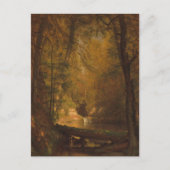 トラウト・プール(1870) - Worthington Whittredge ポストカード (正面)