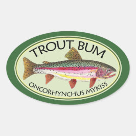 トラウバム魚釣り 楕円形シール