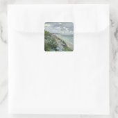 トラウビルの海のそばの崖 スクエアシール (バッグ)