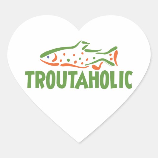 トラウフィッシャーマン魚釣り ハートシール (正面)