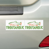 トラウフィッシャーマン魚釣り バンパーステッカー (車上)