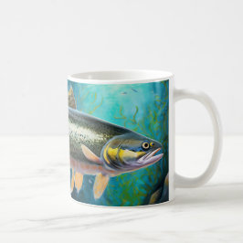 トラウフィッシュ魚釣りマグ コーヒーマグカップ