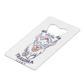 トラウマのラマはドラマではない クレジットカード栓抜き (正面アングル)