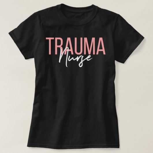 トラウマナース精神科ナース登録ナースRN Tシャツ (デザイン正面)