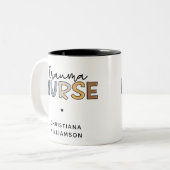トラウマパーソナライズされたナース外傷看護ギフト ツートーンマグカップ (正面左)