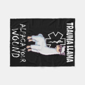 トラウマラマEmtデザインメディックエムアルパカユー フリースブランケット (正面(横))