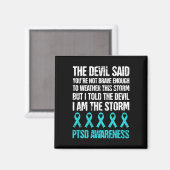 トラウマ後遺症 PTSD 啓発 ストレスに苦しむ マグネット (正面/裏面)