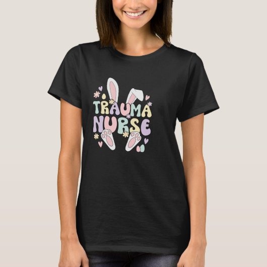 トラウマ看護師 イースター バニー トラウマ看護 イースター Tシャツ (正面)