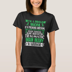 トラウマ脳損傷認識度リボンMOM TBI Gi Tシャツ