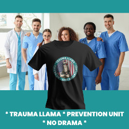 トラウマ・ラマ防止ユニット メディカルTシャツ 面白い Tシャツ
