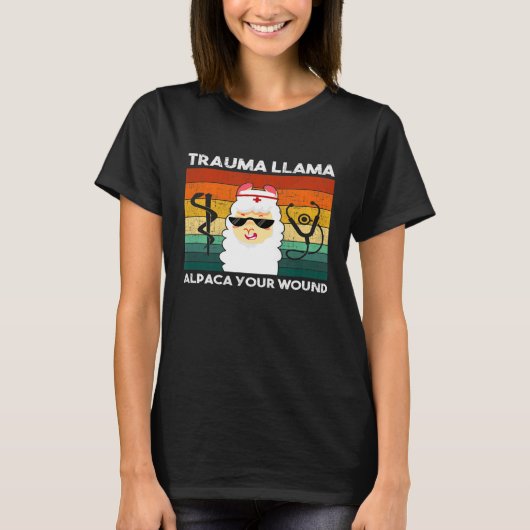トラウマllama alpacaあなたの傷alpaca pun tシャツ (正面)