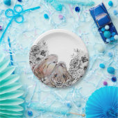 トラエレガントガ植物性フローラパーティー ペーパープレート (パーティー)