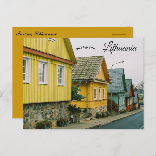 トラカイリトアニア通りポストカード ポストカード (正面/裏面)
