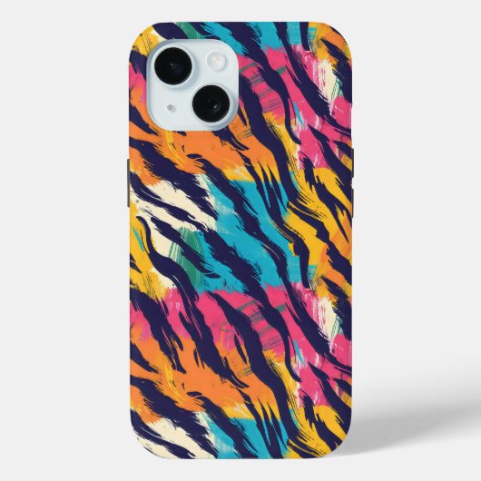 トラカラフルストライプー Case-Mate iPhoneケース (裏面)