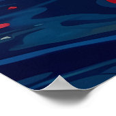 トラカラフル抽象芸術絵画ズ ポスター (角)