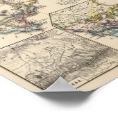 トラキア・マケドニアの地図 ポスター (角)