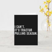 トラクおもしろいタ引っ張り私は不可能トラクタ引っ張り カード (黄色い花)