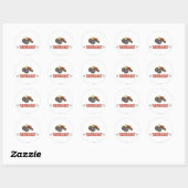 トラクおもしろいタ ラウンドシール (シート)