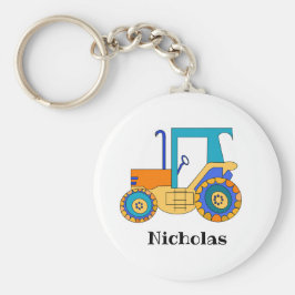 トラクカラフルタパーソナライズされた キーホルダー