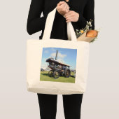 トラクションエンジンのレナウン号 ラージトートバッグ (正面(商品))
