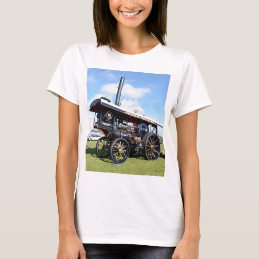 トラクションエンジンのレナウン号 Tシャツ (正面)