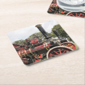 トラクションエンジン スクエアペーパーコースター (アングル)