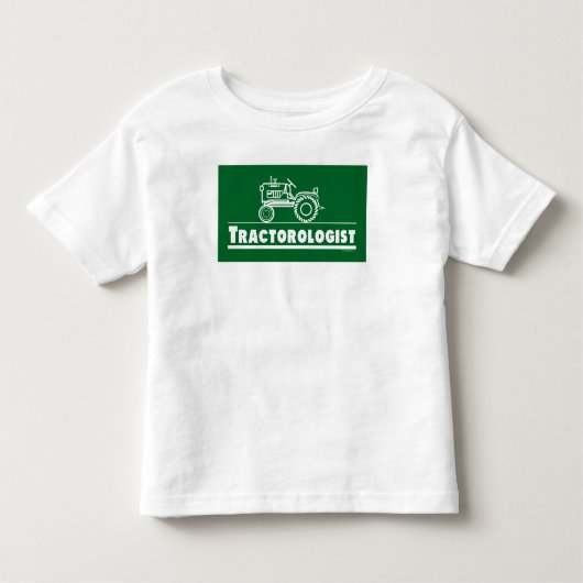 トラクタおもしろいーユーモアのあるトラクターグリーン トドラーTシャツ (正面)