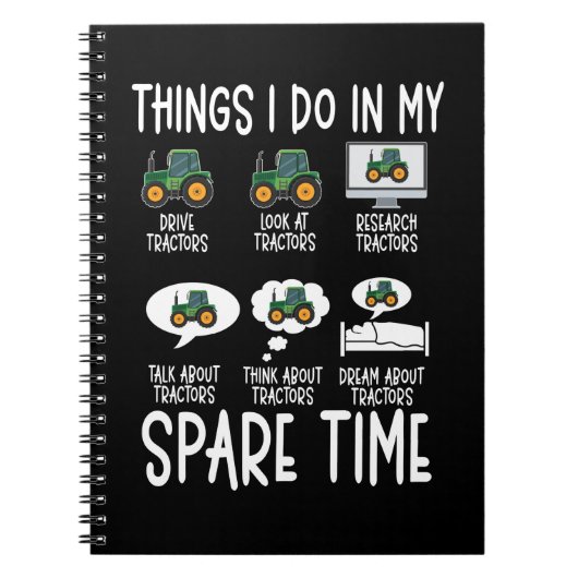 トラクタおもしろいーラバー農家トラクター ノートブック (正面)