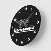 トラクタおもしろいー ラウンド壁時計 (傾斜)