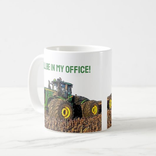 トラクタおもしろい農業オフィスワーク コーヒーマグカップ (正面左)