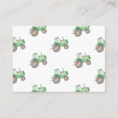 トラクタカード用のベビーブック |トラクター赤ちゃんシャワー エンクロージャーカード (裏面)